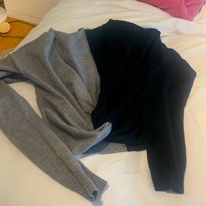 Knotted sweater crop top. Never worn- shein